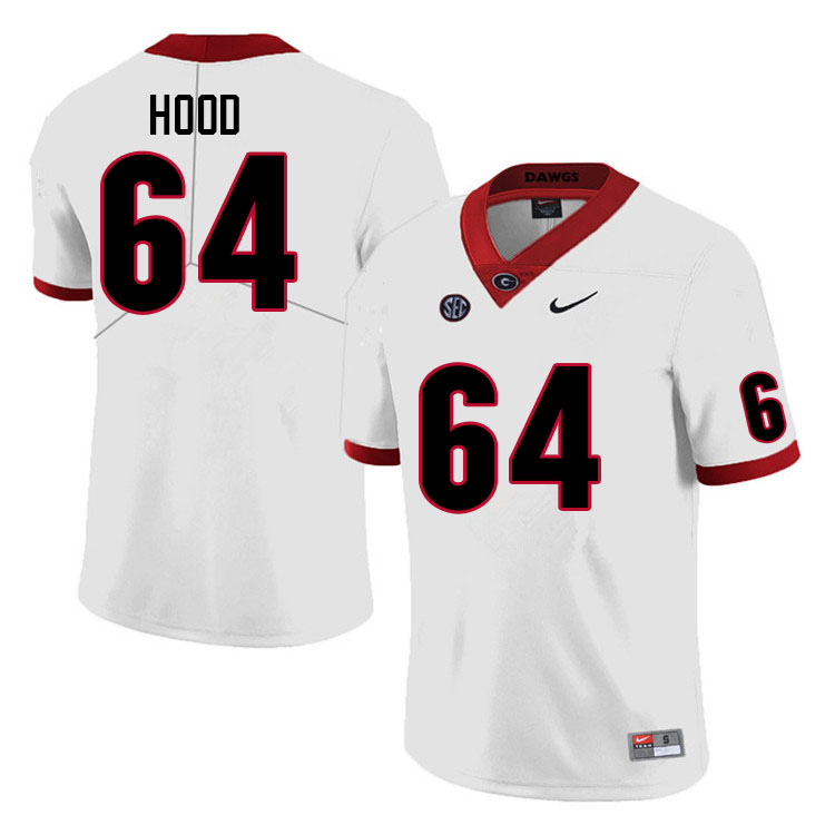 Georgia Bulldogs #64 Jacob Hood College Football Jerseys Sale-White Anniversary